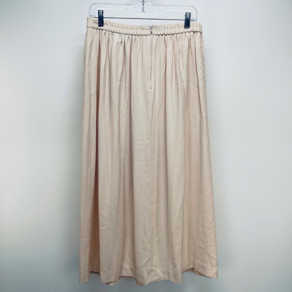 Jessica Howard Skirt Size 14 Women’s Pleated Mide Solid Elastic Pink Zip - Picture 10 of 11